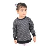 Mosiru Sweater Anak Motif X Abu Tua